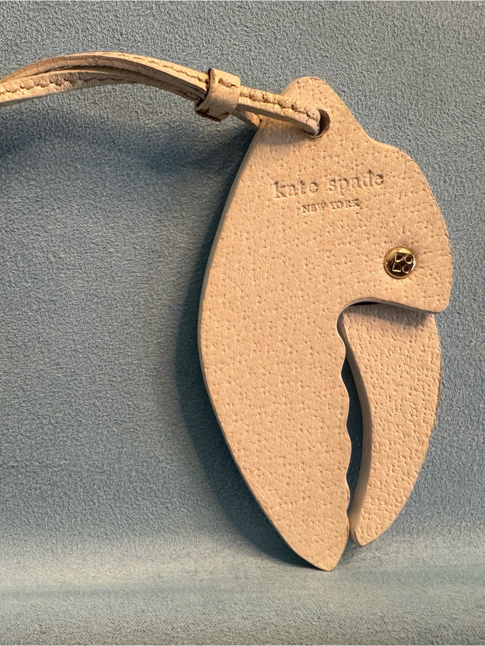 Kate Spade Off White Crab Claw bag charm EUC